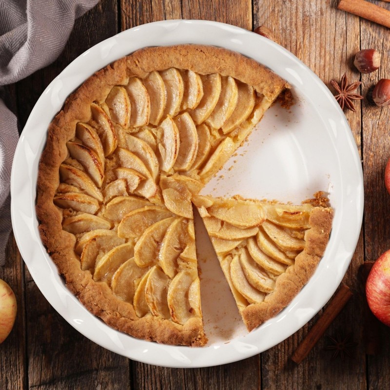 Muldale 9 Inch Pie Dish Ceramic - 23cm Crumble Dish