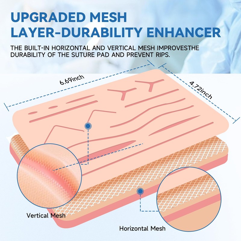 Harbin Design Harbin Design Large Premium 3-Layer Suture Practice Pad