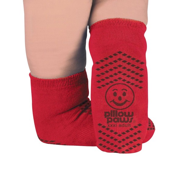 Slip Resistant Single Print XXXL Bariatric Size Socks Red Color 12 Pair Per Case