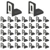 40 PCS L Shape Right Angle Corner Brackets,Shelf Bracket,Plastic Ourside