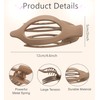 6 Pack Flat Hair Clips for Women Lay Down Claw