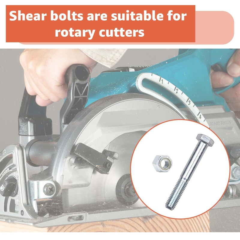 Grade 5 Shear Bolt Kit Compatible with Rotary Cutters &