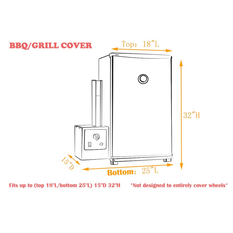 iCOVER Smoker Cover for Bradley Digital 4 Rack 600D Smokers