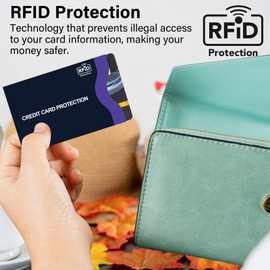 Sikai Double Layer RFID Card Protector Sleeves Set - 10 Pack of Contactless Card Holders for Women - Slim Fitting Design - Color Card