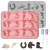 2 Pack Cowboy Chocolate Molds Silicone with Dropper,Western Theme Candy