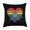 Crocheter Crochet Funny Crocheting Throw Pillow