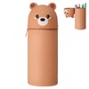 Qiimenguer Kawaii Pencil Case, brown, Animal