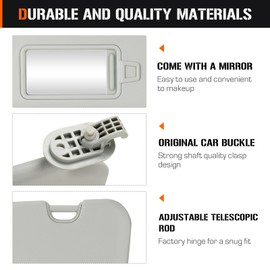 Left & Right Sun Visor for 2016-2019 Hyundai Elantra, Driver & Passenger Side Grey Sunvisor Replace 85210-F0100TTX 85210F0100TTX 85220-F0100TTX 85220F0100TTX