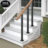Stair Railing Balusters Black Metal Square Cable Railing Post 270°
