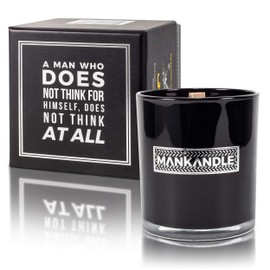 Premium Scented Candles for Men - Manly Candles for Men - Man Candles - Aromatherapy Candle For Him, Unique Gifts For Men, Inspirational Gift for Him, Birthday Candles for Men (9 Oz, Glass Jar Candle)