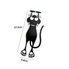 alblinsy 5PCS Cutout Black Kitten Bookmarks, 3D Cat Plastic Bookmark