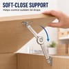 2-Pack Adjustable Steel Soft Close Lid Support Hinges, 40 lb