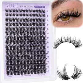 ALICE Lash Clusters Wispy Cluster Eyelash Extensions 168pcs Fluffy Individual Lashes 10-18mm Waterproof Natural Lash Extension DIY Cluster Lashes with Soft Thin Band - Style: C - Wispy 01