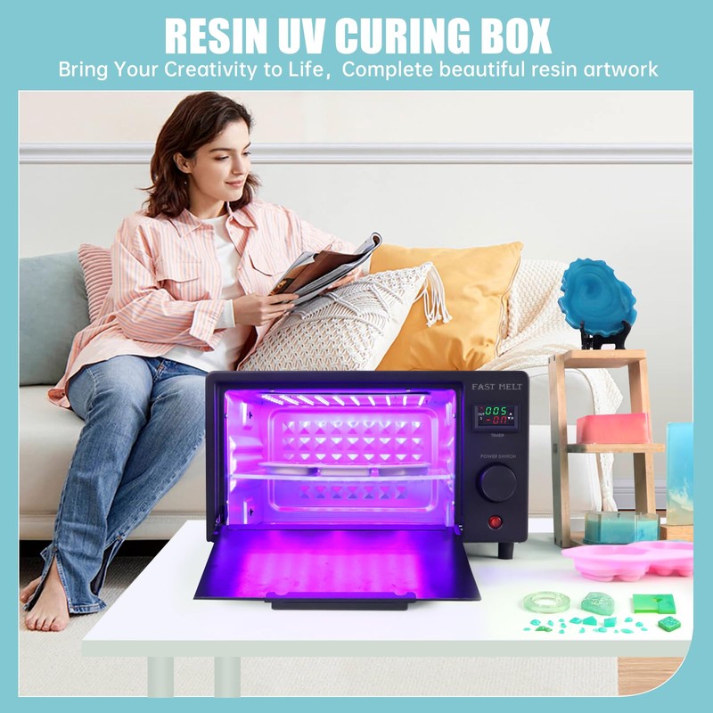 FAST MELT UV Resin Curing Box, 395nm UV Curing Light