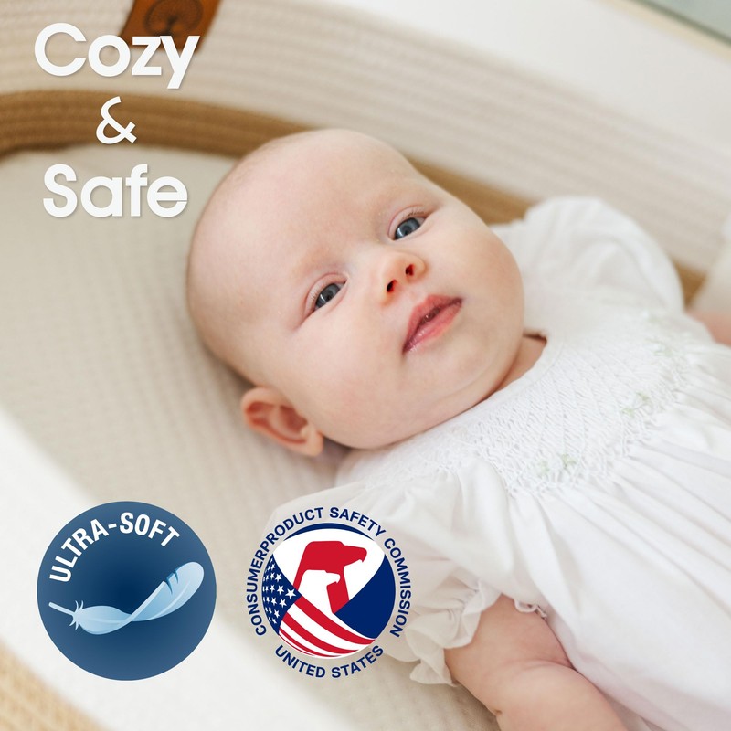 J&JOO Baby Changing Basket includes Diaper Caddy - Breathable &