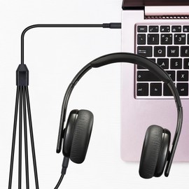 Xilaghy 3.5mm Headphone Splitter 1 to 4-Ways 3.5mm (1/8") TRRS 4-Pole Gold Plated Male to 4-Male Stereo Audio Splitter Cable for Headphone and Speakers(2M/78In)