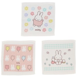 Marushin 5825006500 Miffy Happy Flower Days Hand Towel Set of 3