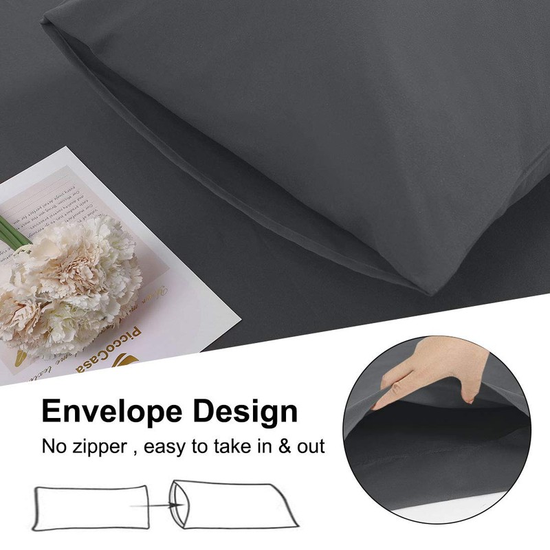 PiccoCasa 1800 Series 1800 Long Pillow Case with Envelope Closure,