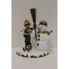 Kleine Figuren & Miniaturen Winterkinder Junge mit Schneemann - 11cm