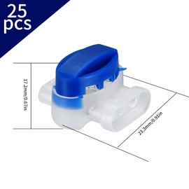 Pack of 25 Robotic Lawnmower Cable Connectors, Lawn Mower Automower Cable Connectors, 314 Waterproof Cable Clamp for Boundary Cable Repair Kit Connection Clamps