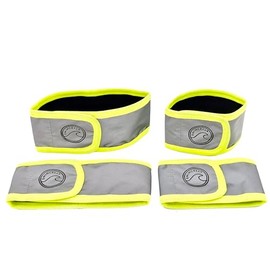 Hi Vis Reflective Armbands For Walking – Light Activated Reflective Wrist, Ankle and Armbands for Running, Walking and Cycling. Light Weight, Soft, Flexible and Adjustable. 2 Sizes.