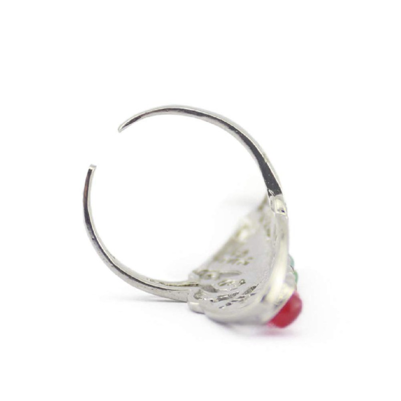 Lzz 925 Sterling Silver Healing Hollow Stone Adjustable 7 Chakra