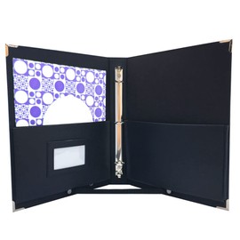 MSP220 Large Choral Muisc Folder | 10" x 13.5"- 3 Ring Blinder with Handle and Strap for Choir Singer, Stage Performance- Black (MSP220-3 Rings Choir Folder with Hand Strap)