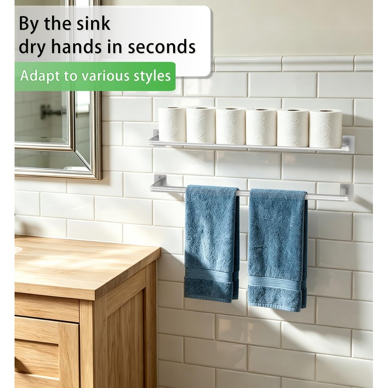 VOTZAAQ Brushed Nickel Towel Bar for Bathroom Wall,Stainless Steel Towel