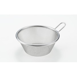 Yoshikawa 2609377 Stainless Steel Hand Strainer, 5.1 inches (13 cm), Deep Colander, Made in Japan, Tsubame Sanjo and