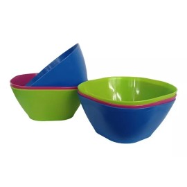 Boris 5 Tazones De Colores Bowl De Plastico 855ml