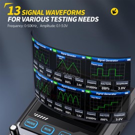DEWIN Oscilloscope, 3 in 1 DSO-TC4 Oscilloscope Transistor Tester, Signal Generator, 10 MHz Bandwidth, 48 MSa/s Sample Rate