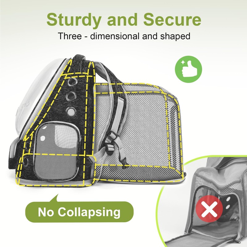 Cawypety Expandable Cat Backpack,Cat Bubble Backpack Carrier for Carrying Cats,