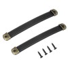 PATIKIL 7" Leather Drawer Pulls with Iron Sheet, 2 Pcs
