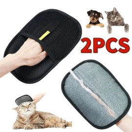 Unbranded 2PCS Electrostatic Pet Hair Removal Gloves-Brush,D