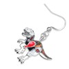 BAMAY Enamel Alloy Tyrannosaurus Rex Dinosaur Earrings Hanging Dangle Jewellery