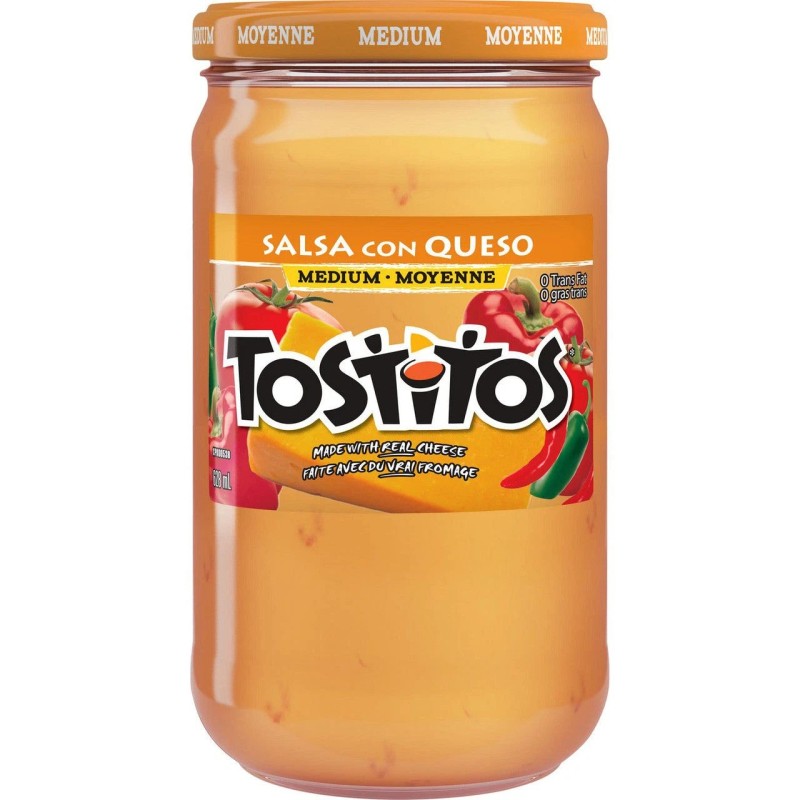 PepsiCo Tostitos Medium Salsa Con Queso Dip, 628mL/22 fl. oz.,