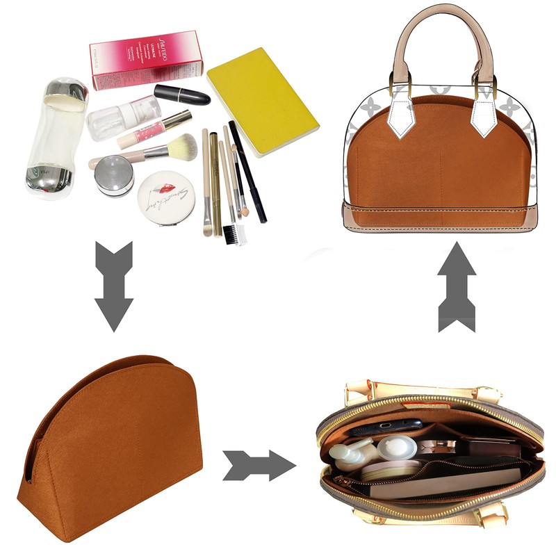 Soyizom Handbag Organizer for Alma Insert, Felt Bag Organizer Purse