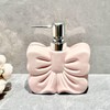 Hosoncovy Bow Ceramic Liquid Soap Dispenser with Pump,Pump Bottle Dispenser,