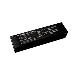 WAC Lighting EN-2460-RB2 120V Input 24V Output 60W Remote Enclosed Electronic Transformer, Black