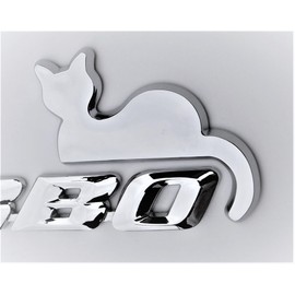 L-hotse Cat Shaped 3D Plated Emblem Car