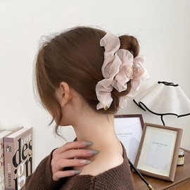 FASELE Hair Clip, Hair Accessory, Casual, Cute, Fluffy, Hair Clip, Popular, Korean Style, Women's, Office, Hair Ornament, Stylish, Elegant, Fashionable, Mother's Day Gift, Present