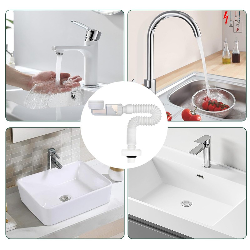 SI SEN 1 1/4 Inch Siphon, Drain Pipe with Odour
