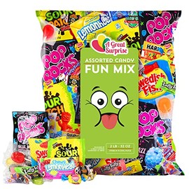 Party Mix - Assorted Candy - 2 Pounds - Bulk Candy - Candy Variety Pack - Pinata Candy Stuffers - Candy Gift - Individually Wrapped Candies - Fun Size Candy - Bag Candy