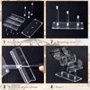 Ripeng 8 Pcs 3 Tier Acrylic Eyeglasses Sunglasses Rack Clear