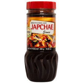 Wang Premium Japchae Sauce - Authentic Korean Sweet & Savory Glass Noodle Stir-Fry Sauce - Ready-to-Use 16.93 Oz Bottle