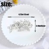 IYOU Bridal Wedding Hair Comb Silver Flower Crystal Hair Pieces