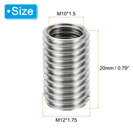 PATIKIL 6pcs M12*1.75 Male M10*1.5 Female Screw Adapter Sleeve Reducer Conversion Stainless Steel Fastener 20mm