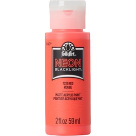 FolkArt Neon Blacklight Acrylic Paint, 2 oz., Red