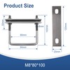 U-bolt, U bolt M8, U screws, 4 pieces, U threaded