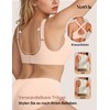 Vertvie Seamless Bra without Underwire Sports Bustier Cross Lace V